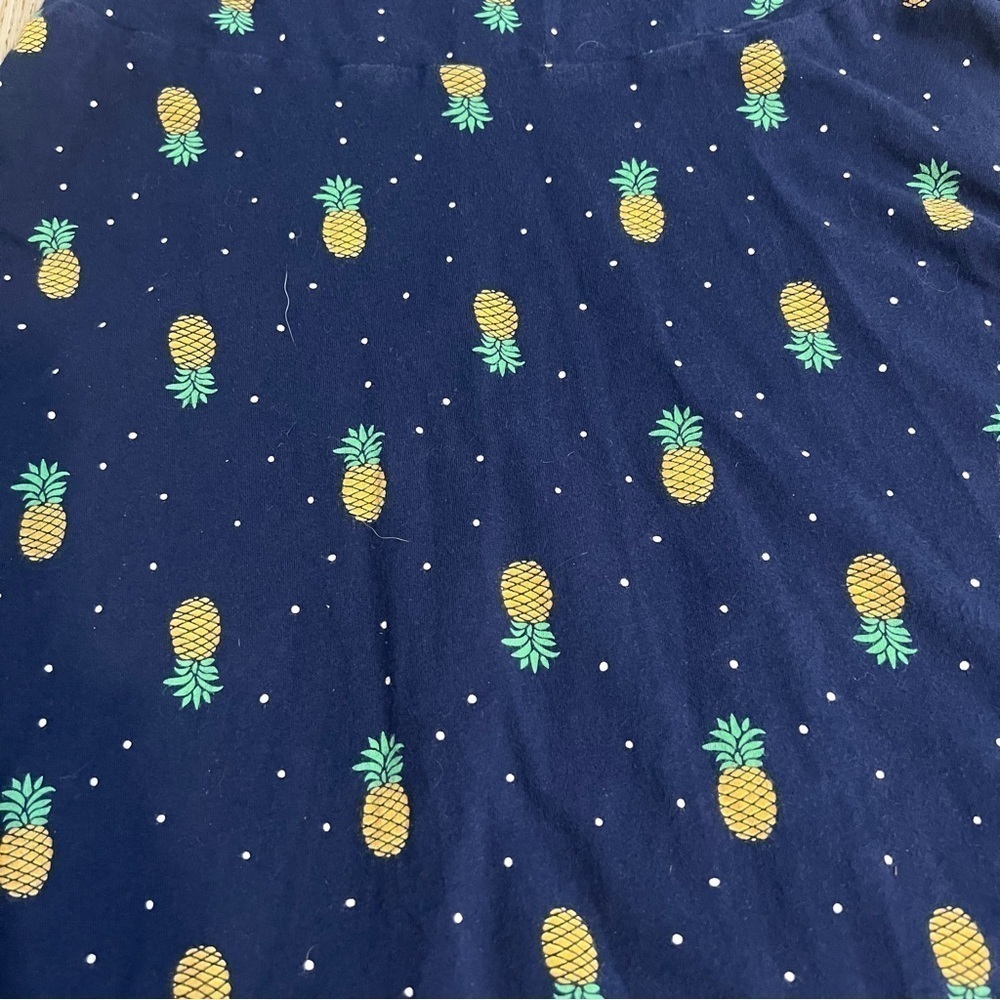 Old Navy blue summer tank dress with yellow pineapple graphics, XXL (16). - Picture 3 of 9